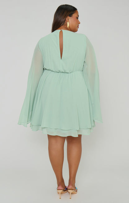 Robin Mini Dress ~ Sage Chiffon
