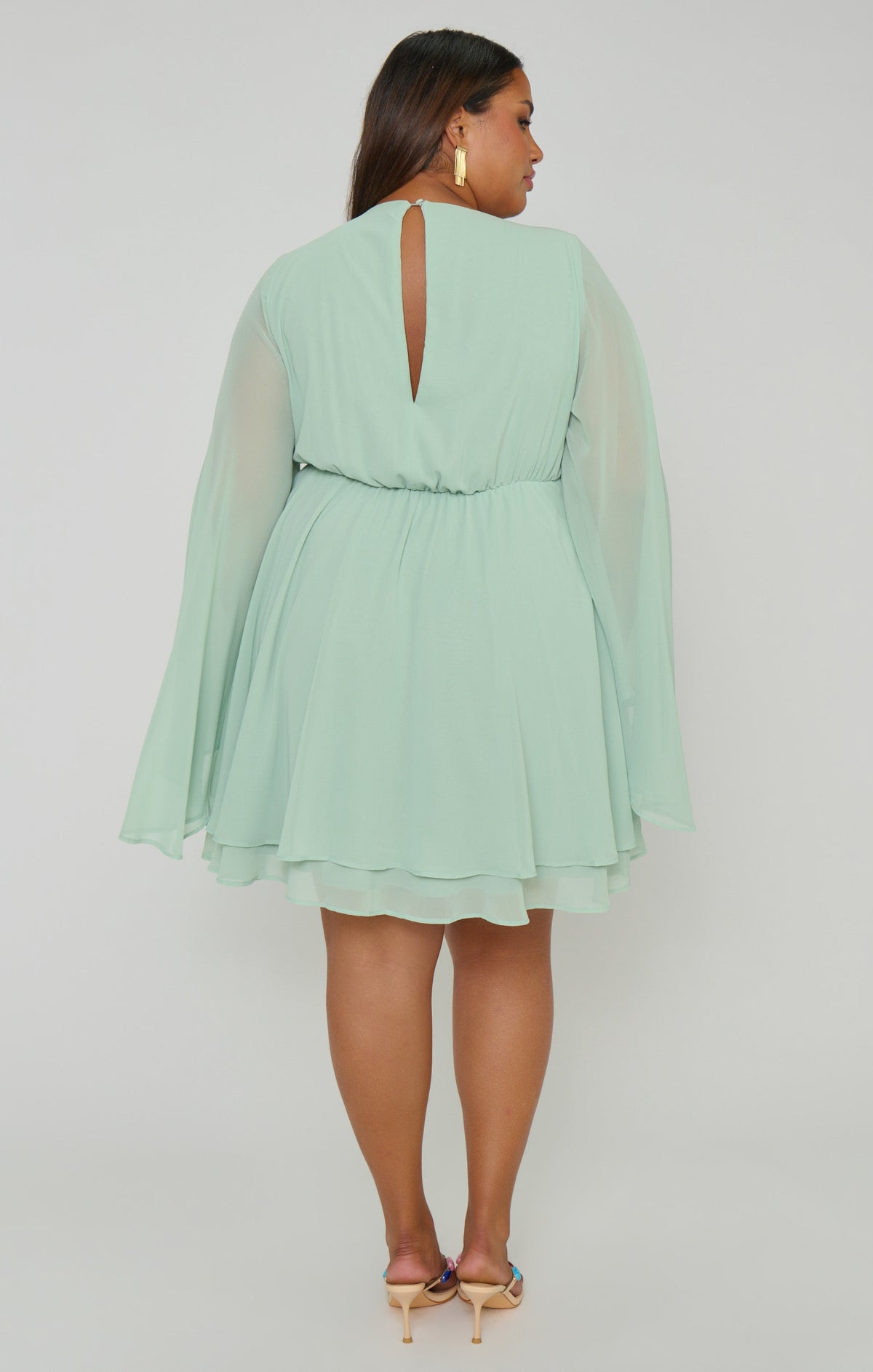 Robin Mini Dress ~ Sage Chiffon
