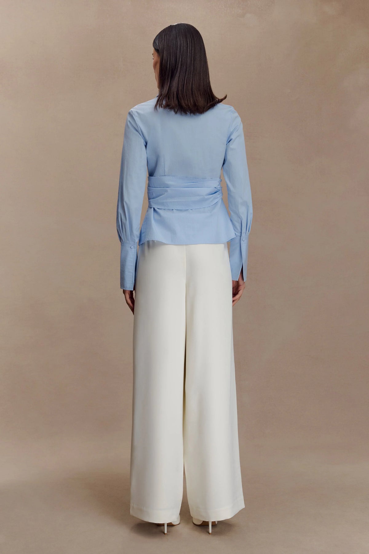 Arlo Wide Leg Suiting Trouser Ivory
