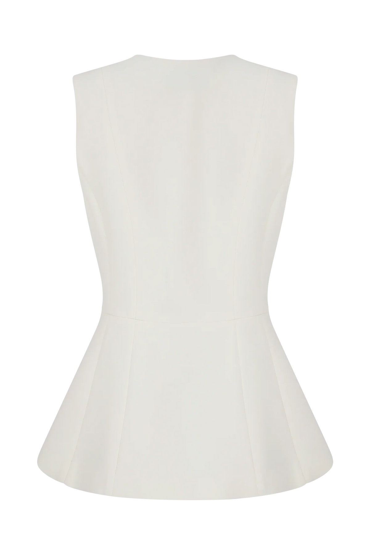 Angelie Suiting Vest Top Ivory
