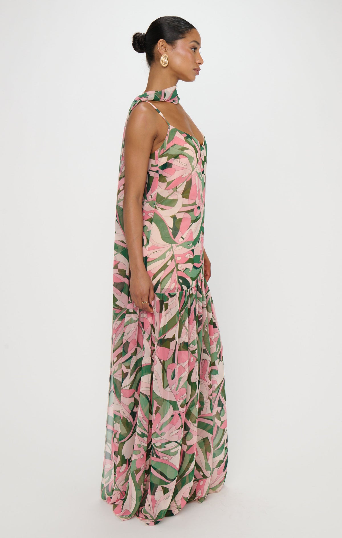 Dalia Maxi Dress ~ Flamingo Palms