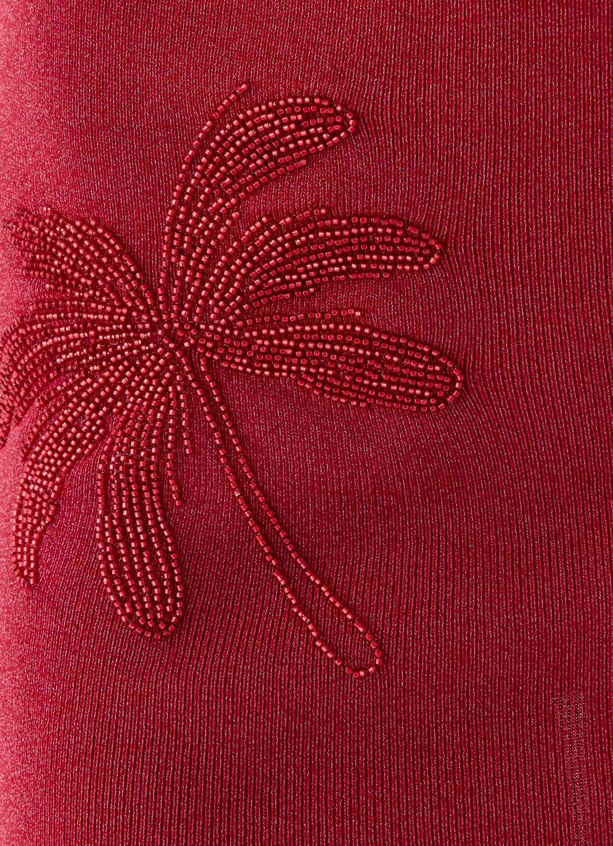 Annalise Beaded Mini Dress Wine