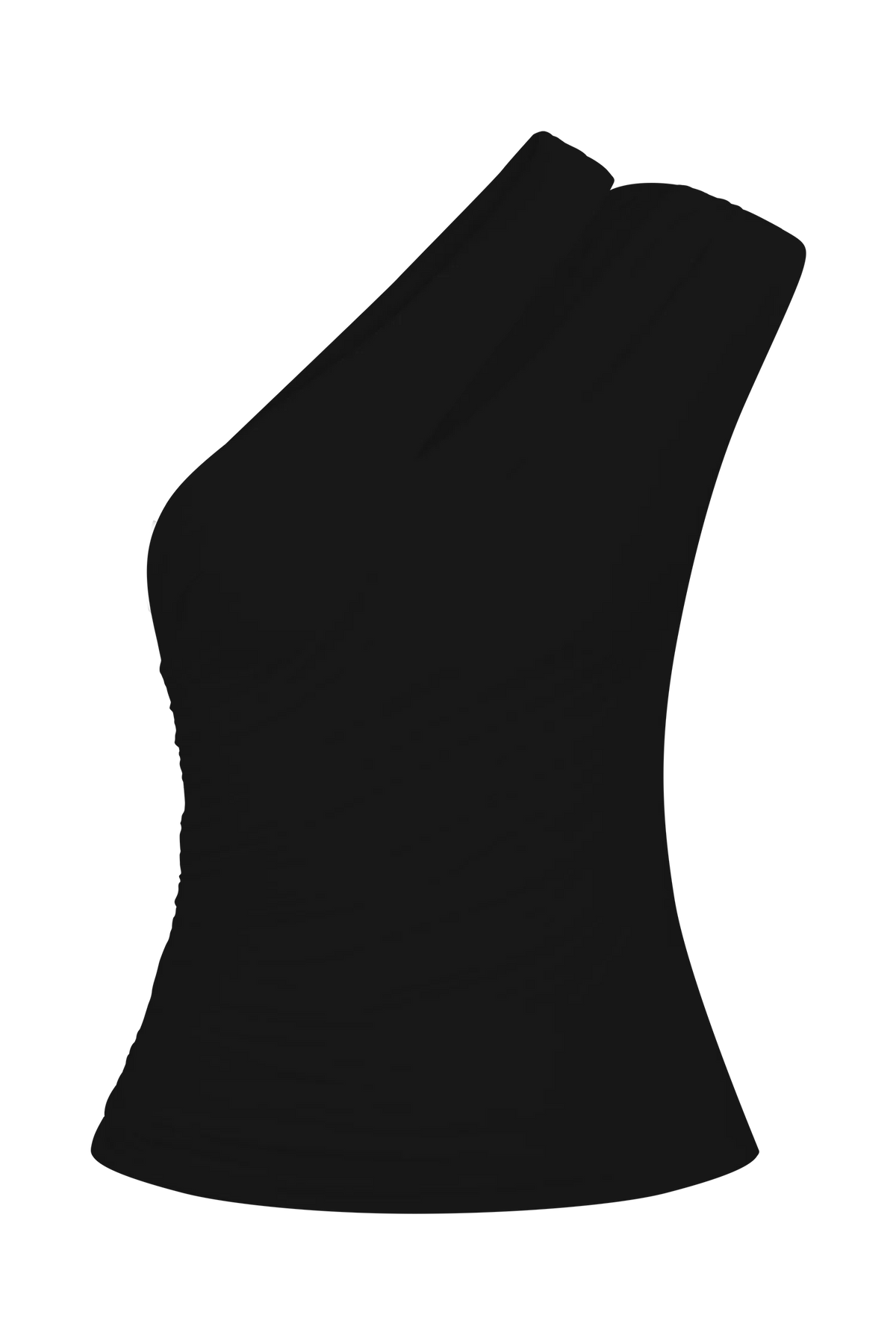 Anna One Shoulder Modal Top Black