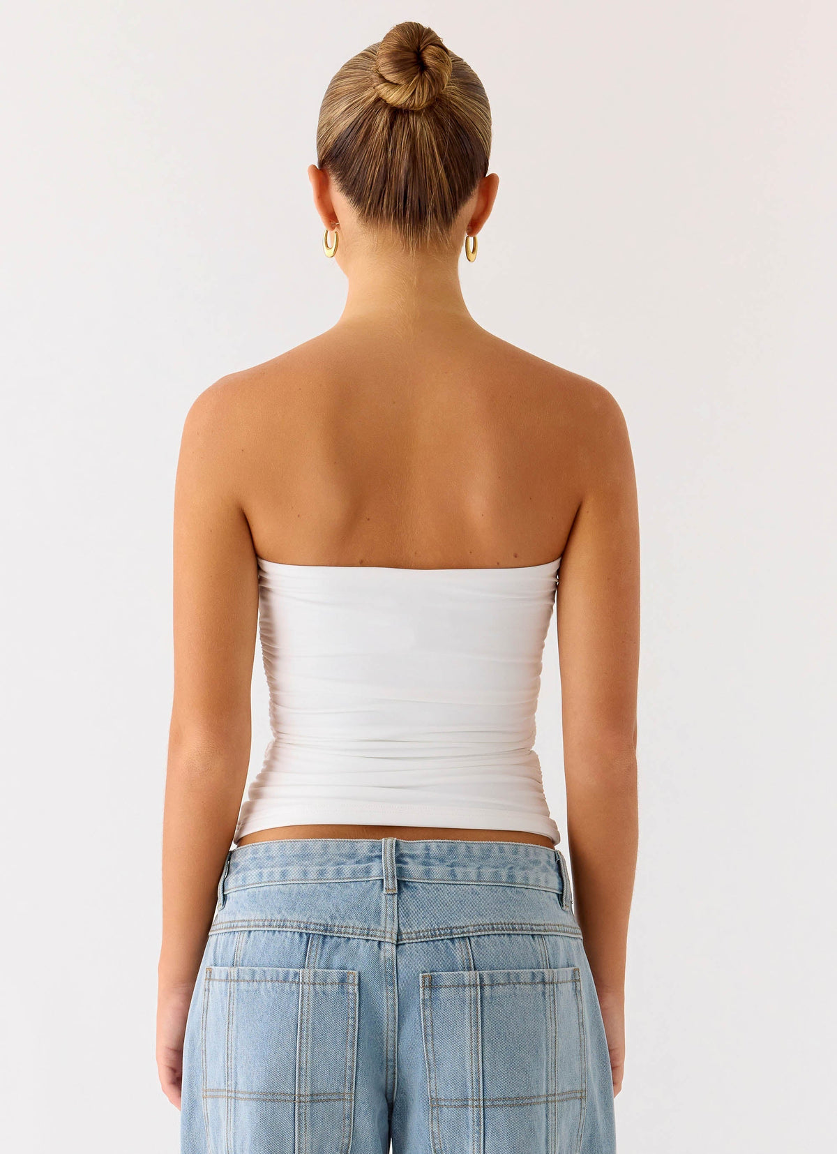 Adrienna Strapless Top White