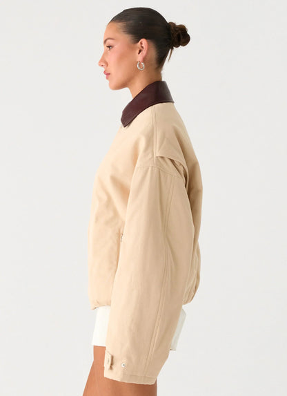 Airplane Mode Twill Blouson Jacket Natural