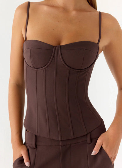 Ania Corset Top Chocolate