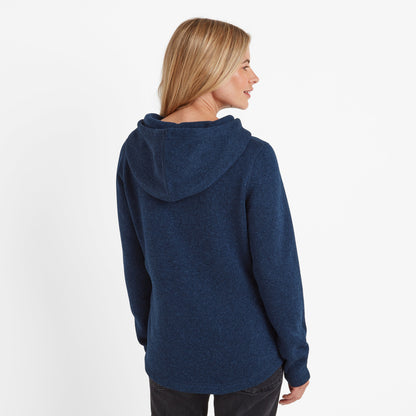 Acer Womens Oversized Supersoft Knitlook Fleece Hoody - Starry Night Marl