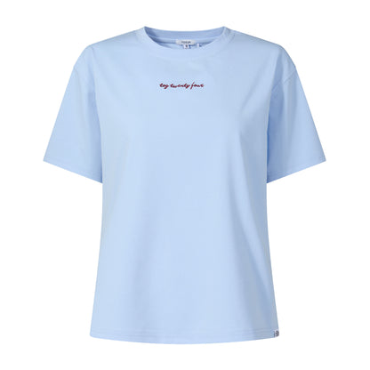 Agnes Womens Relaxed Fit Supersoft Premium T-Shirt - Ash Blue
