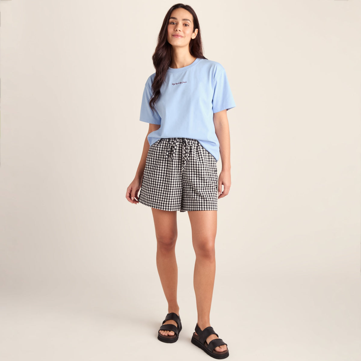 Agnes Womens Relaxed Fit Supersoft Premium T-Shirt - Ash Blue