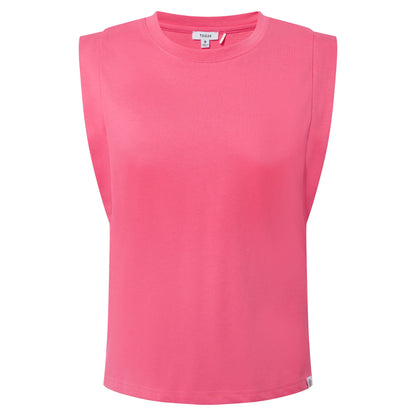 April Womens 100% Cotton Supersoft Boxy Fit Vest - Pink Flambe