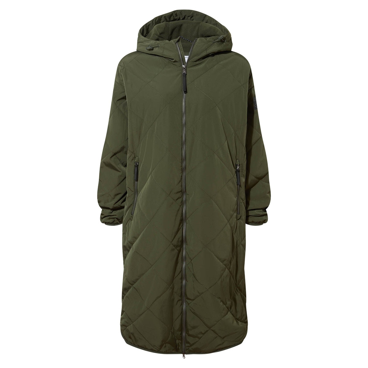 Banton Womens Oversized Shower Resistant Insulated Jacket - Dark Green