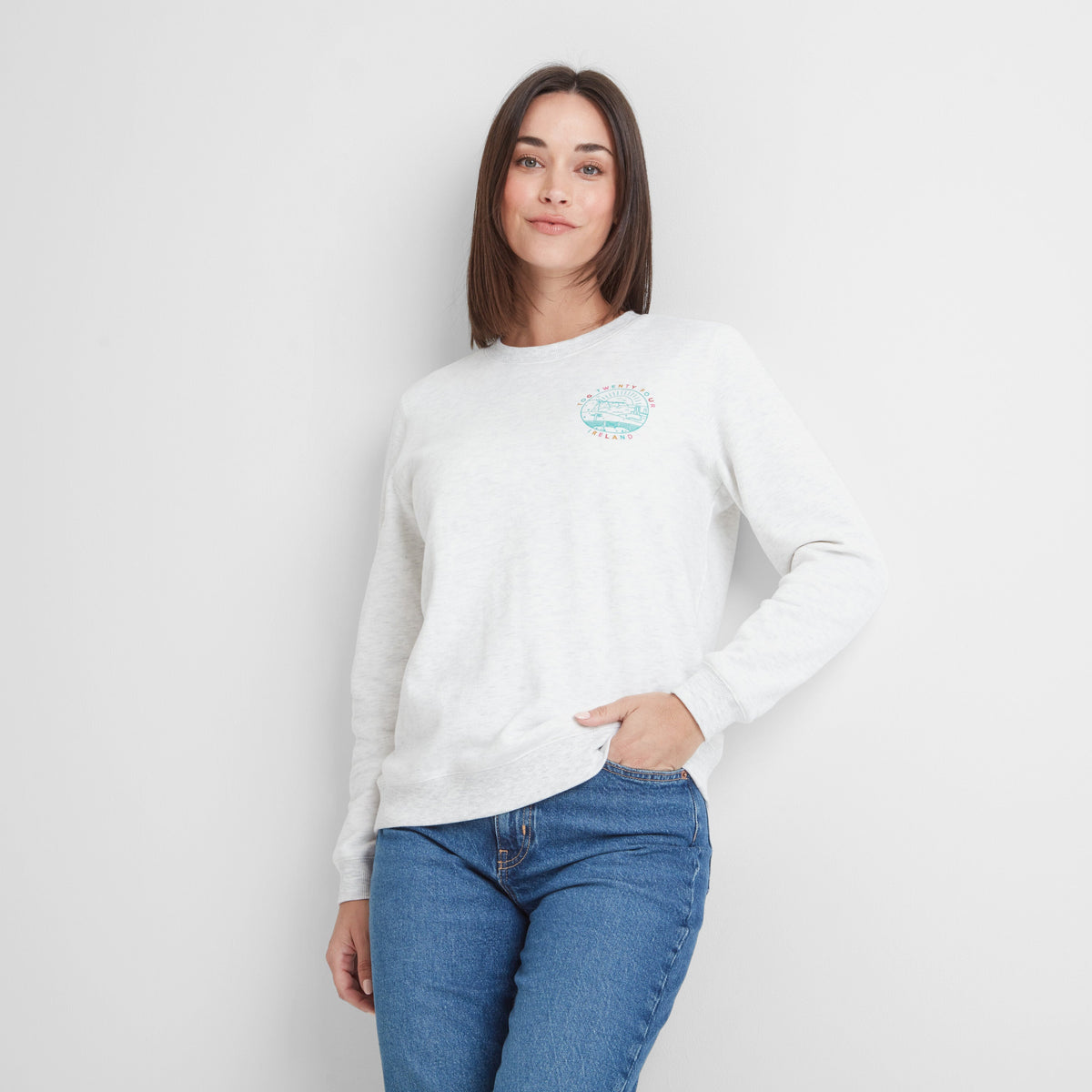 Castle Womens Supersoft Sweatshirt - Ice Grey Marl