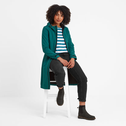 Enya Womens Longline Waterproof Softshell Jacket - Deep Teal