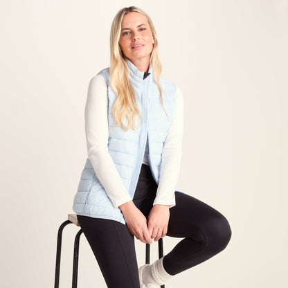 Gibson Womens Insulated Padded Gilet - Ice Blue