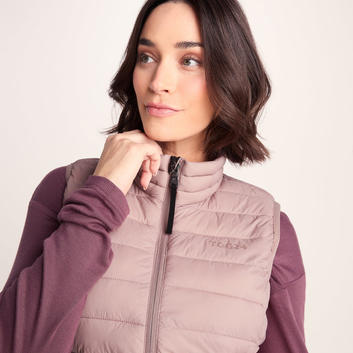 Gibson Womens Insulated Padded Gilet - Faded Pink
