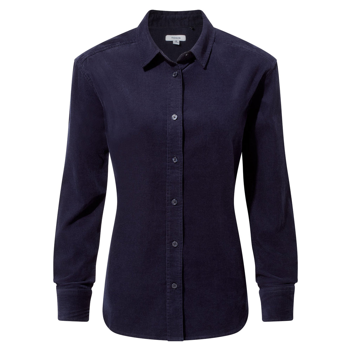 Harby Womens Long Sleeve Lightweight Corduroy Shirt - Oxford Blue