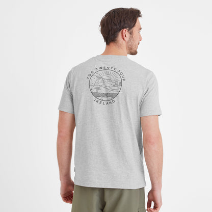 Ireland Mens 100% Cotton T-Shirt - Light Grey Marl