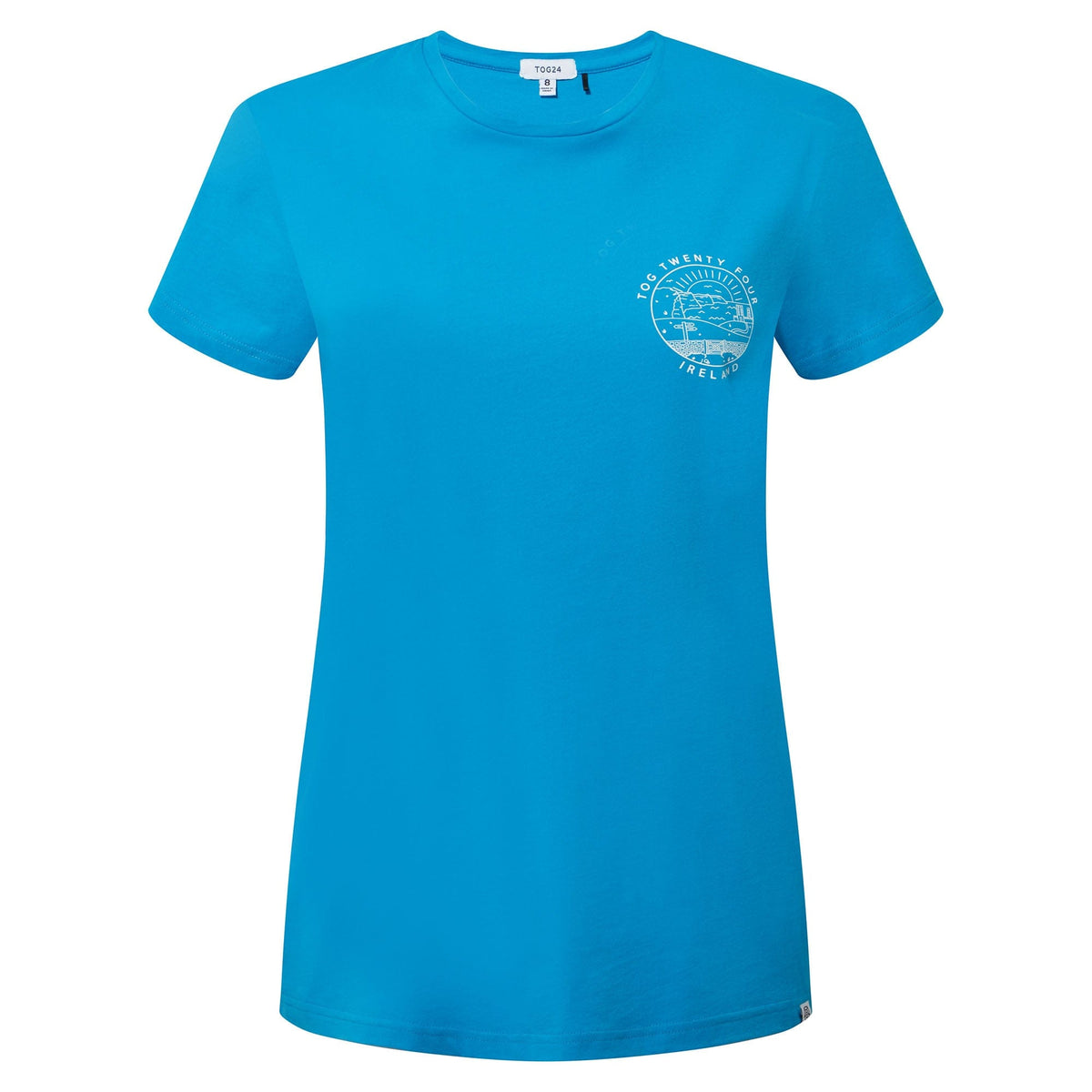 Ireland Womens 100% Cotton T-Shirt - Azure Blue