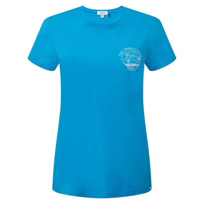 Ireland Womens 100% Cotton T-Shirt - Azure Blue