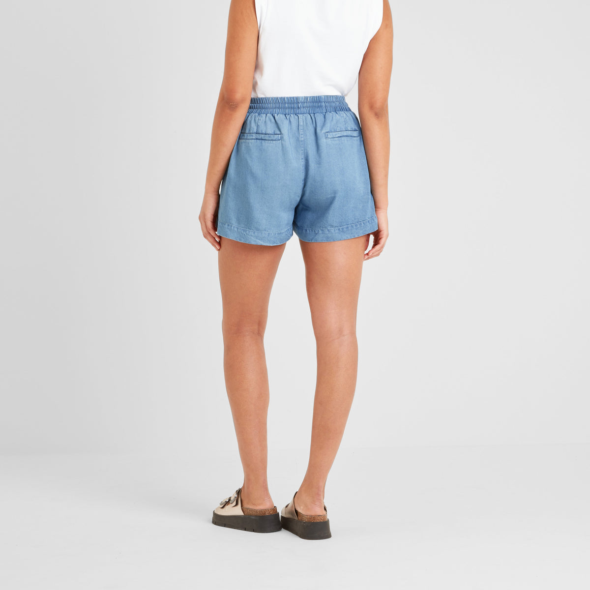 Jessica Womens Tencel Lyocel Shorts - Faded Indigo