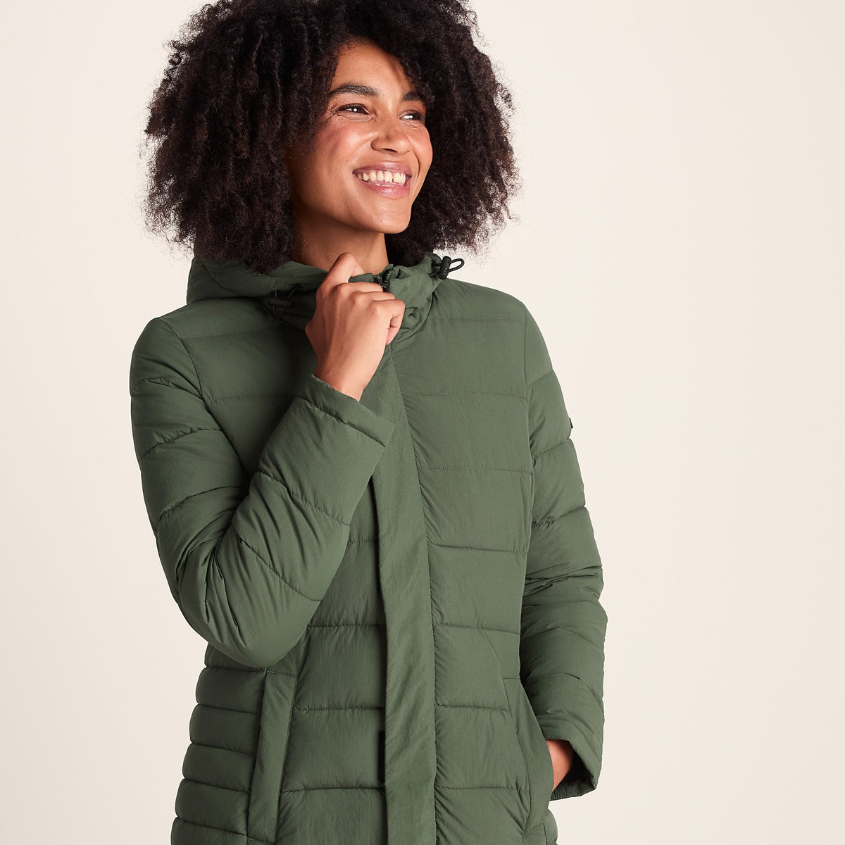 Kirkham Womens Long Shower Resistant Insulated Jacket - Dark Green