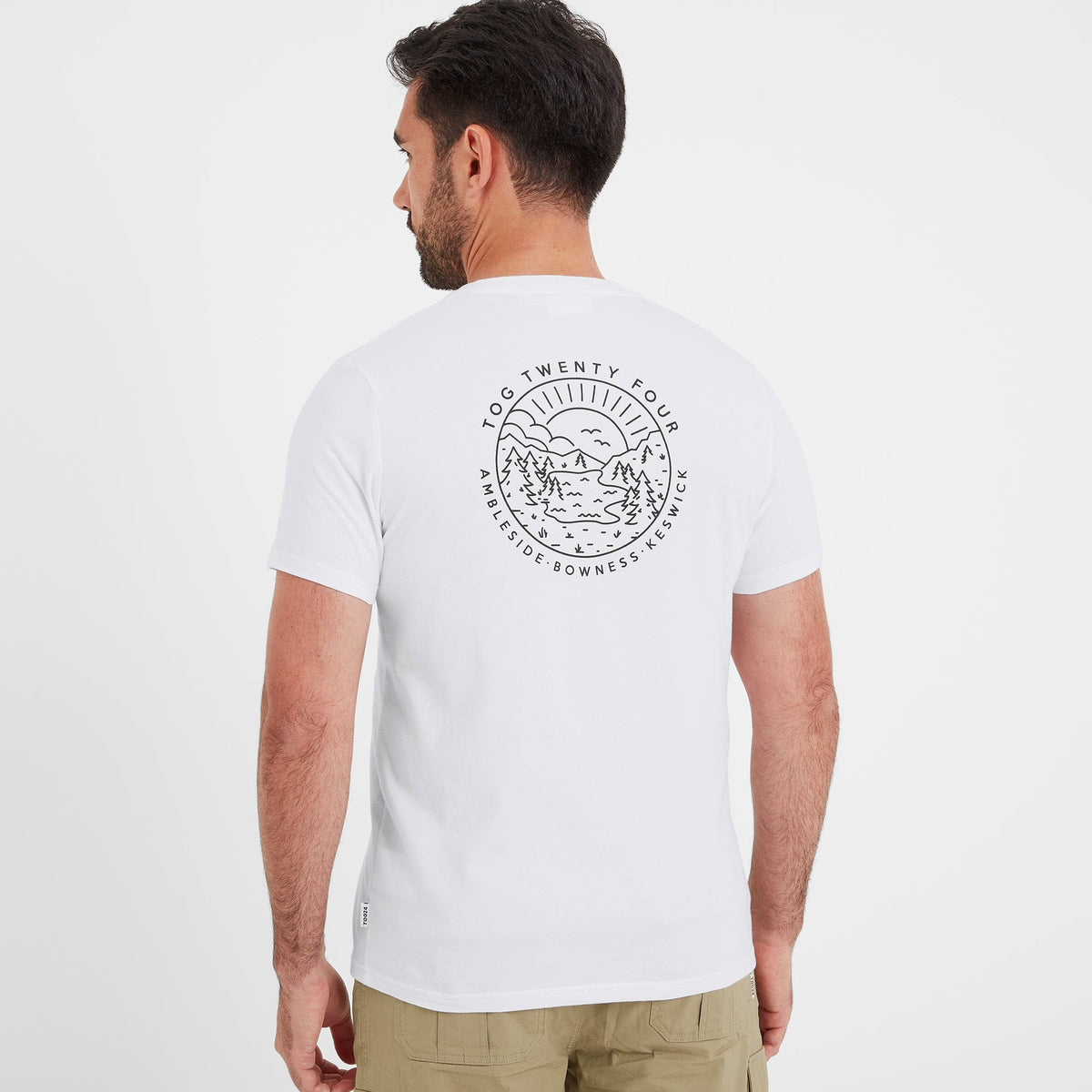 Lakes Mens 100% Cotton Supersoft T-Shirt - White