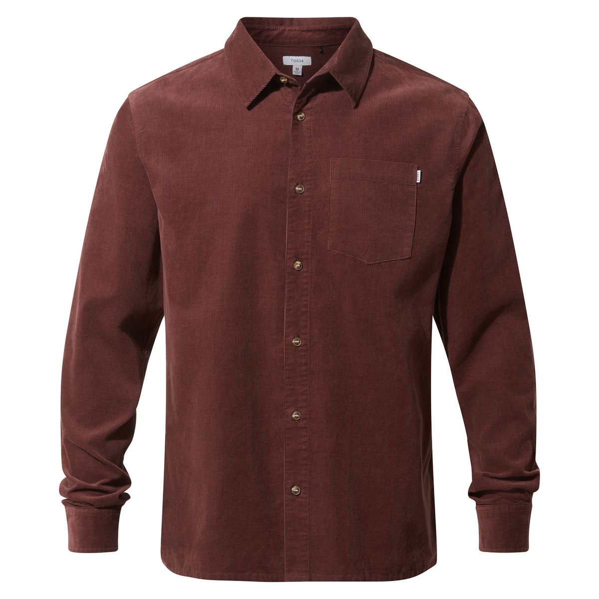 Lenny Mens Long Sleeve Lightweight Corduroy Shirt - Port