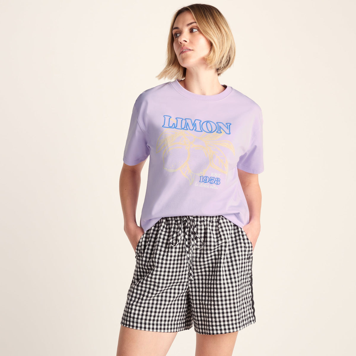 Limon Womens Supersoft Relaxed Fit T-Shirt - Lilac Blossom
