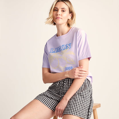 Limon Womens Supersoft Relaxed Fit T-Shirt - Lilac Blossom