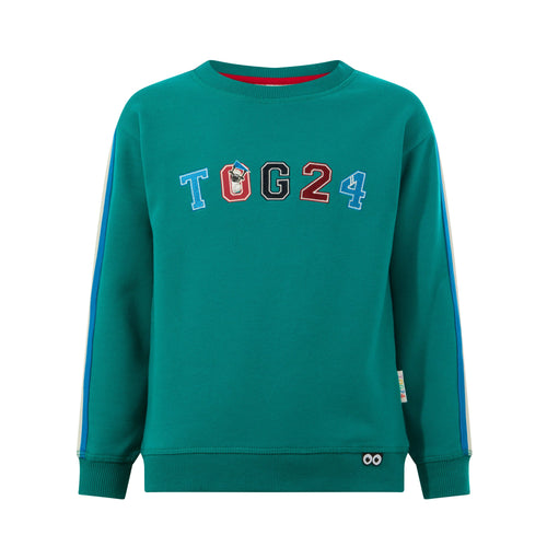Lonk Shaun the Sheep Kids Supersoft Graphic Crew Neck Sweatshirt - Peacock Green