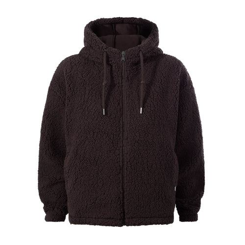 Olivia Womens Relaxed Fit Sherpa Fleece - Chocolate Brown