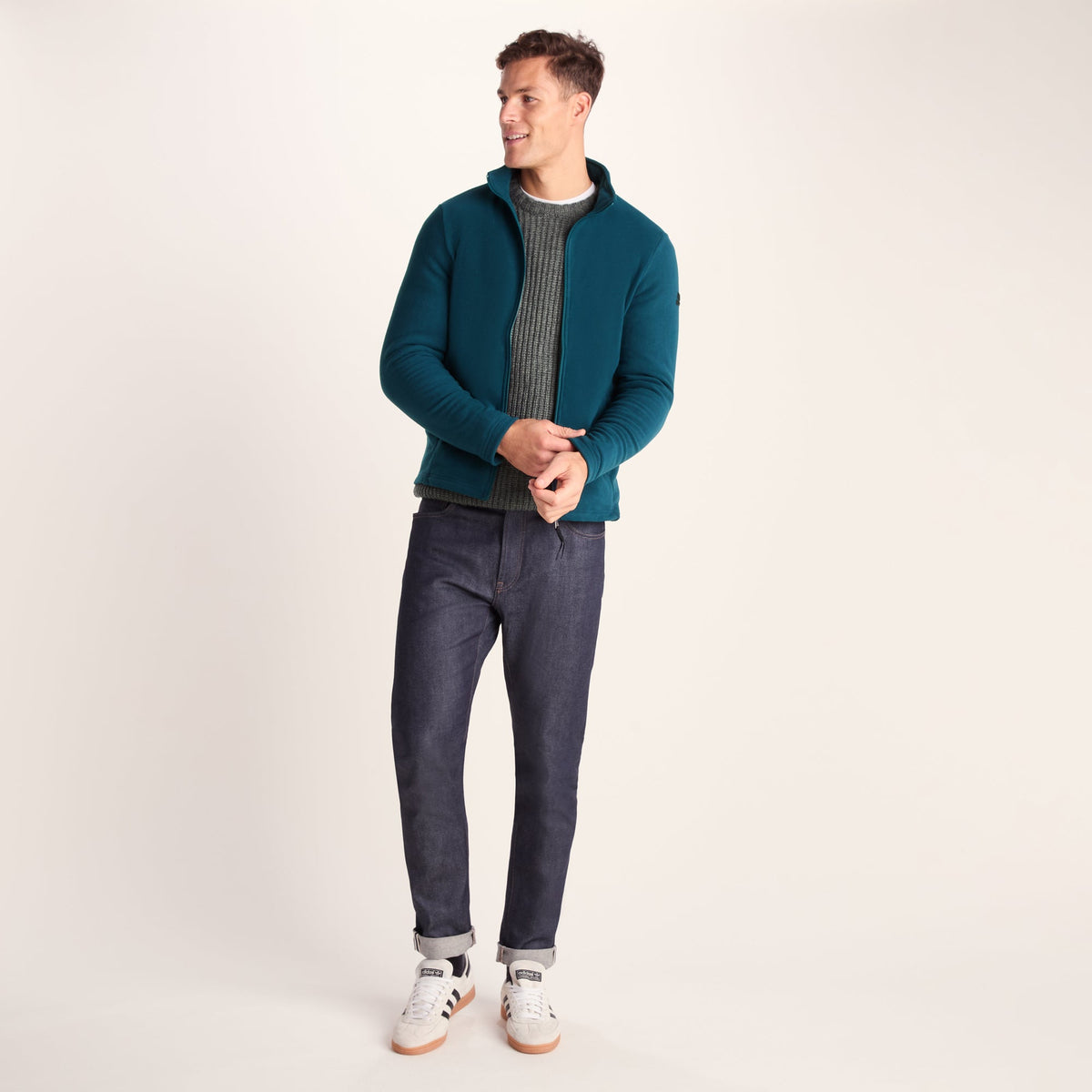 Revive Mens Fleece Jacket - Petrol Green