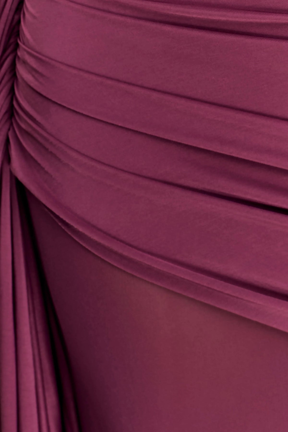 Asher Slinky One Shoulder Maxi Dress Neutral Plum