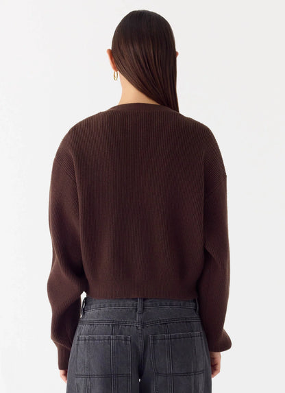 Ashby Knit Sweater Chocolate