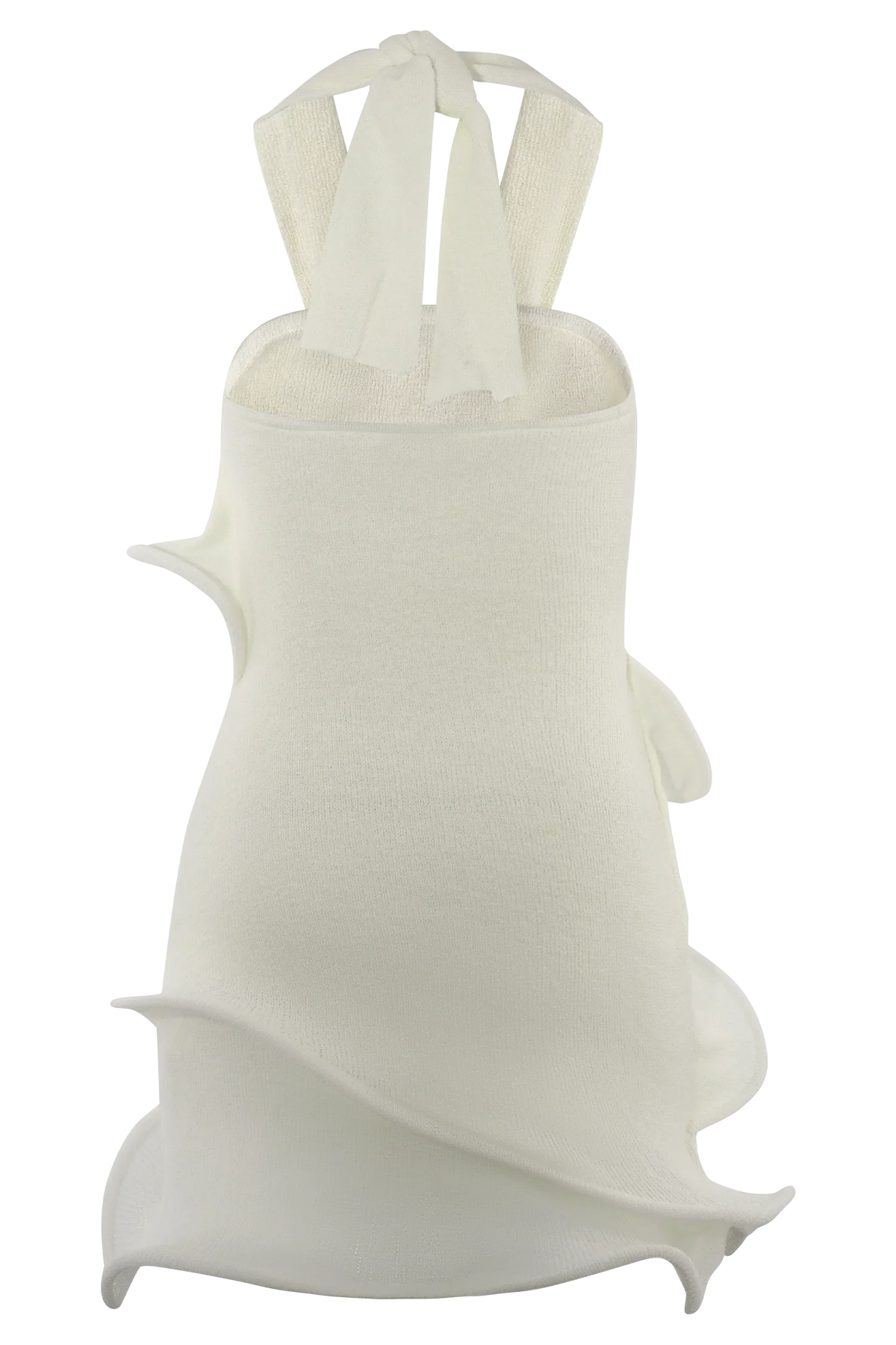 Caprice Halter Knit Mini Dress White
