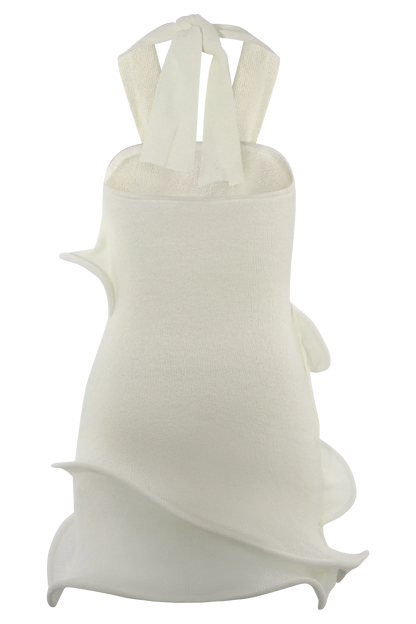 Caprice Halter Knit Mini Dress White
