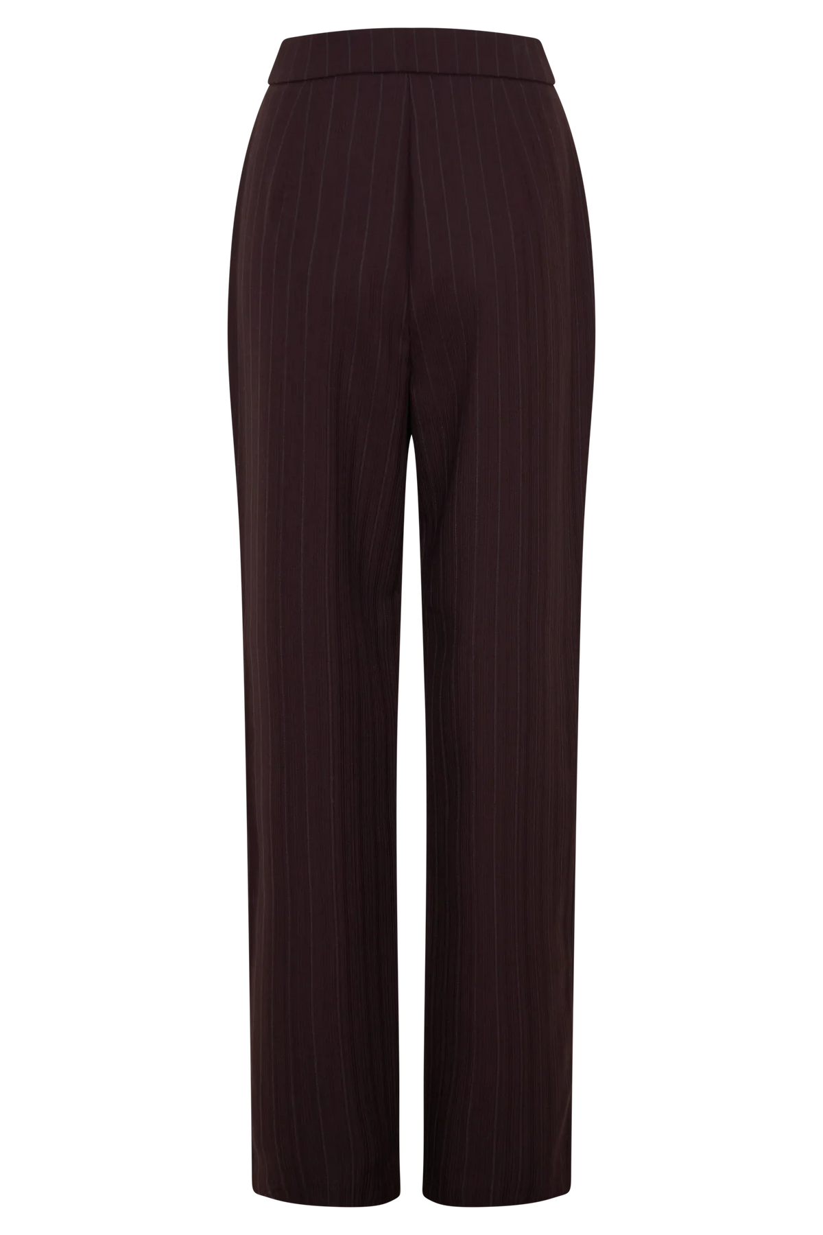 Agatha Straight Leg Suiting Pants Plum Pinstripe