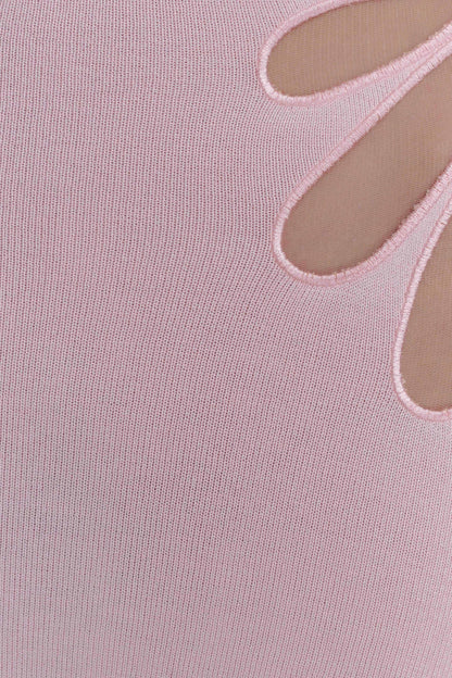 Brock Knit Halter Maxi Dress Baby Pink