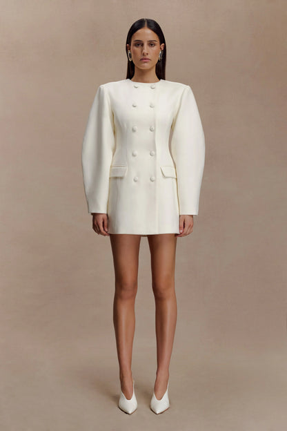Beatrice Blazer Mini Dress Ivory
