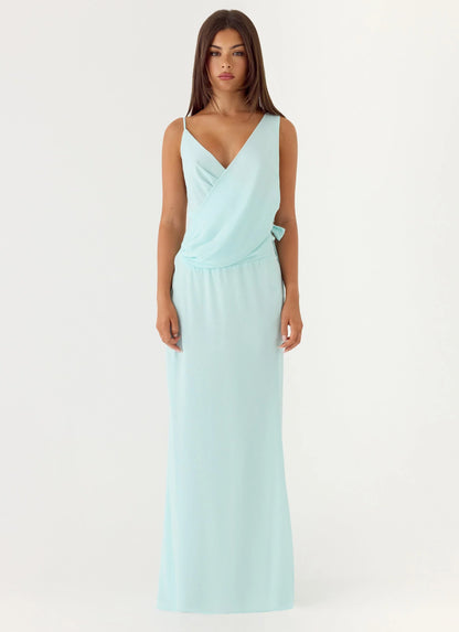Analia Maxi Dress - Aqua