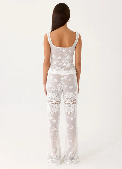 Bosten Low Rise Pants - White