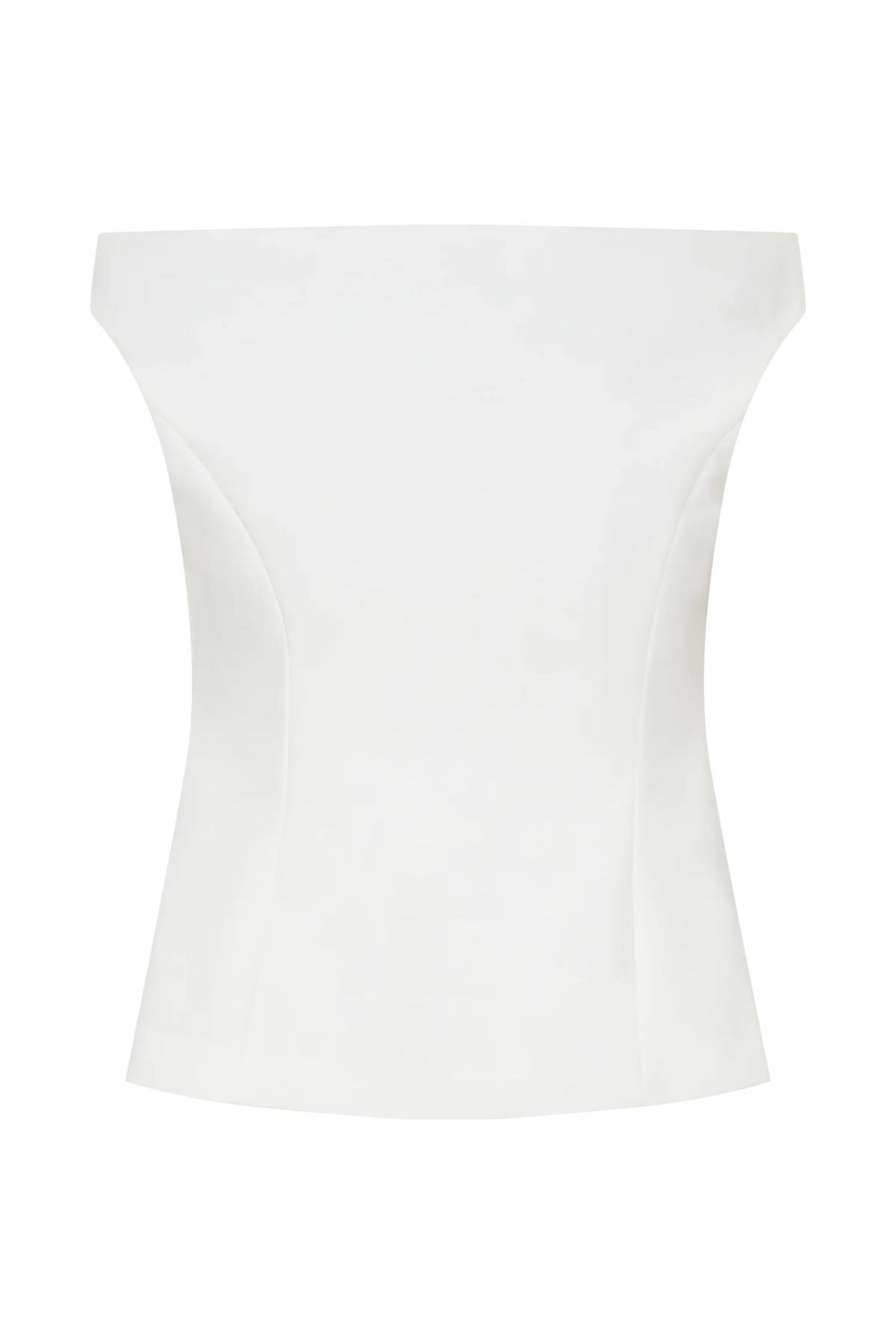 Billie Off Shoulder Sleeveless Button Top White