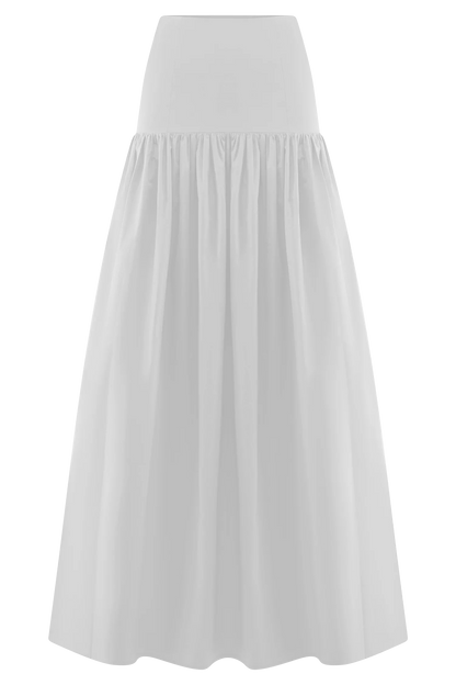 Autumn Maxi Skirt White