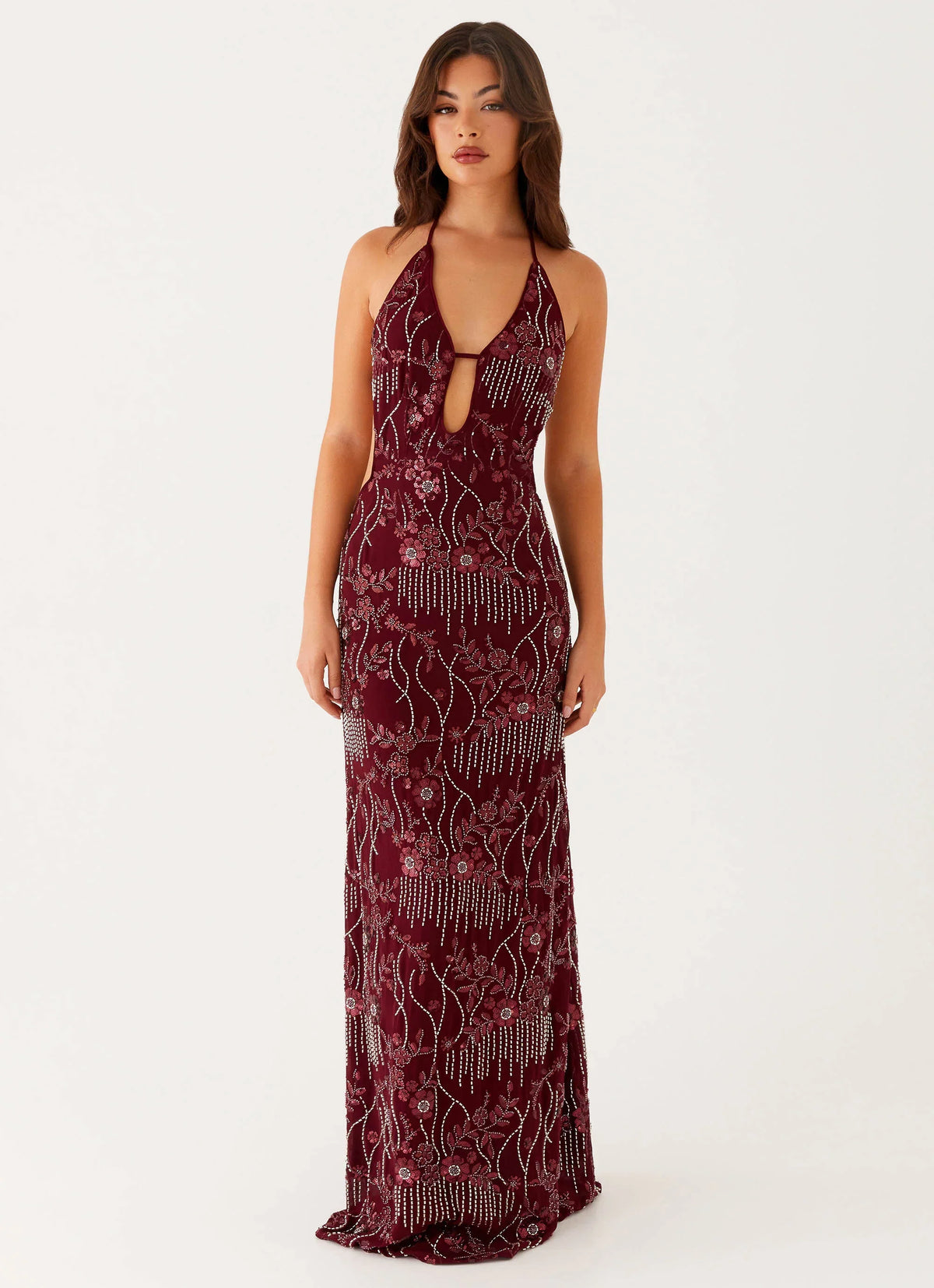 All For Love Maxi Dress Burgundy