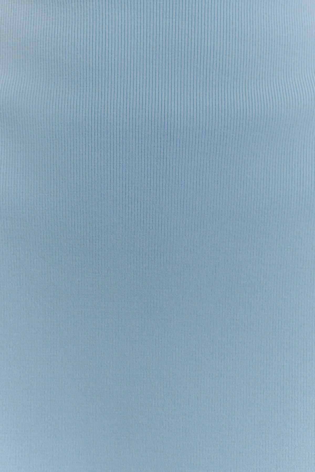 Anette Bandage Knit Strapless Top Sky Blue