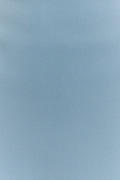 Anette Bandage Knit Strapless Top Sky Blue