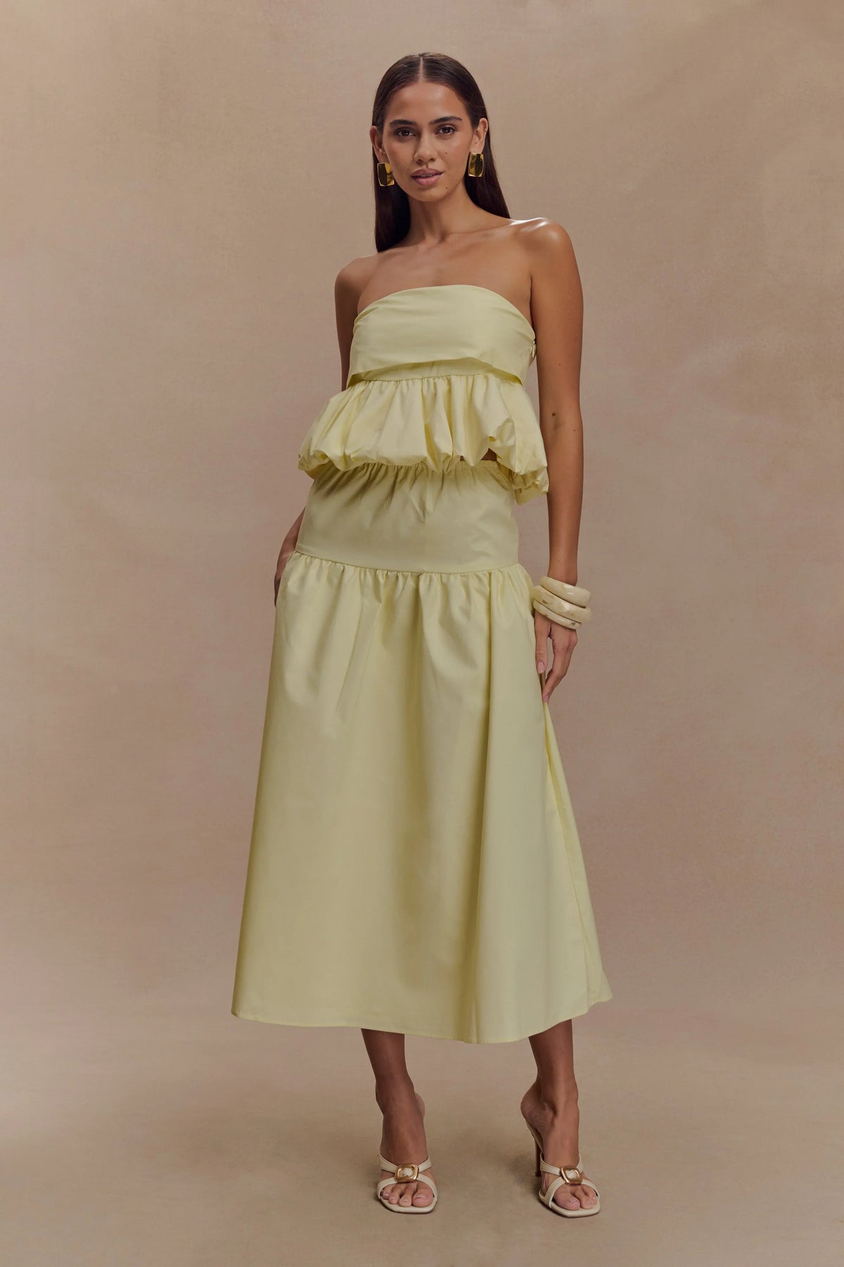 Amirah Midi Skirt Lemon