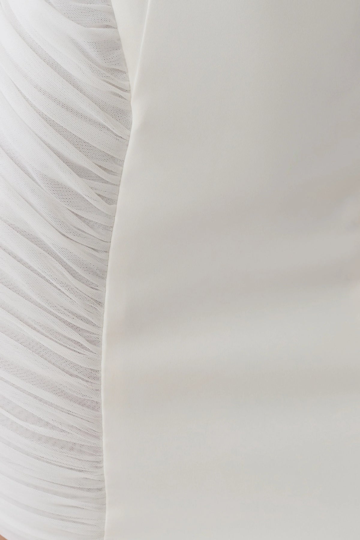 Anari Gathered Scuba Mini Dress White