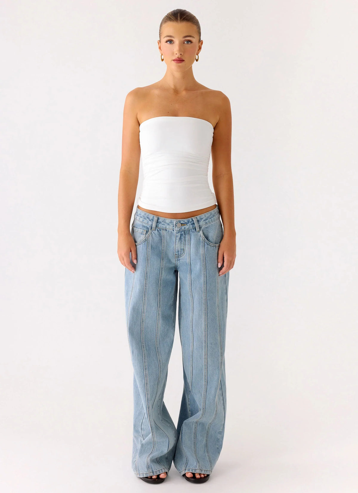 Adrienna Strapless Top White