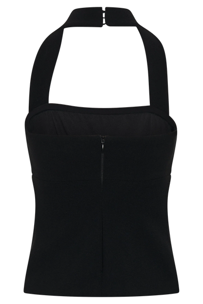Amelita Suiting Halter Top Black